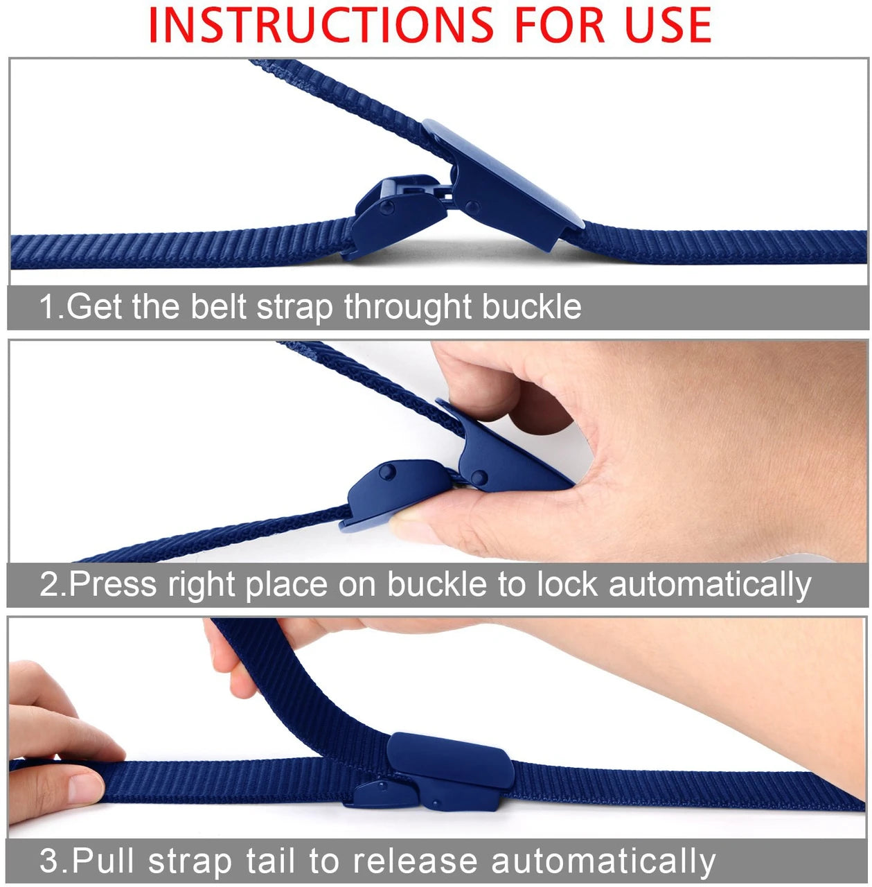 DressLikeUs Adjustable Nylon Tactical Belt