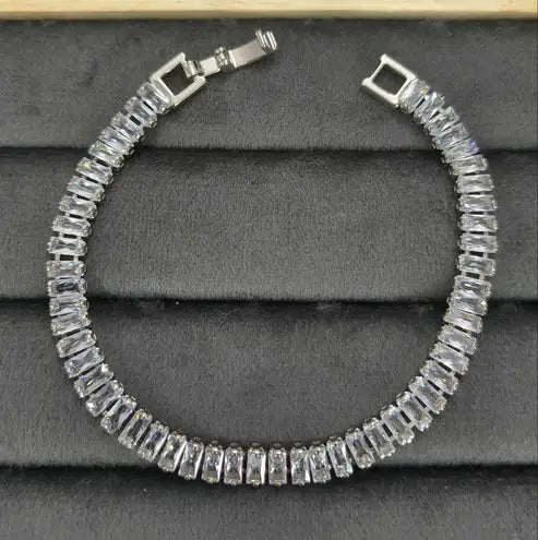 DressLikeUs Anti Tarnish Zircon Tennis Bracelet
