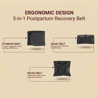 Dress Like Us 3-in-1 Postpartum Belly Belt – Post Pregnancy Support & Recovery