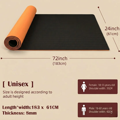 Premium Dual Colour Yoga Fitness Mat