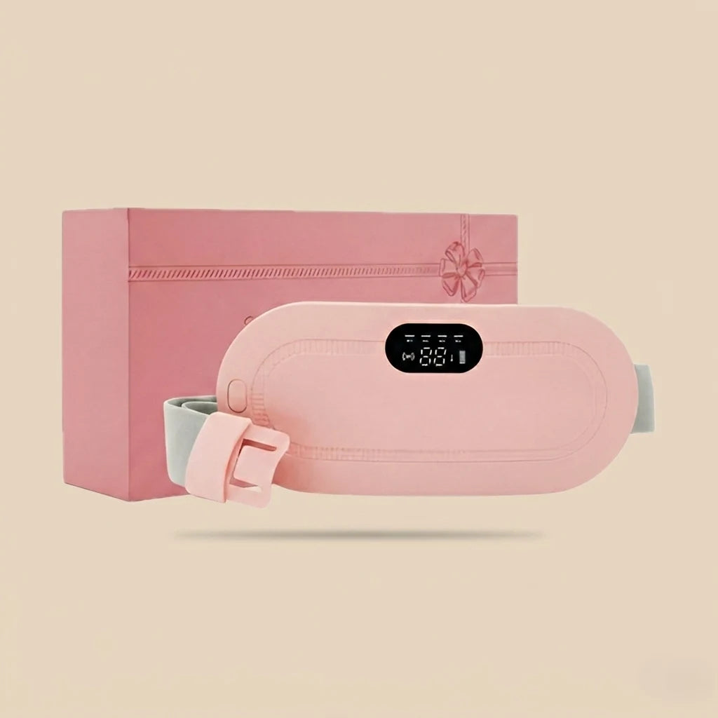 DLU Period Pain Relief Belt – Heat & Vibration Massager for Cramps