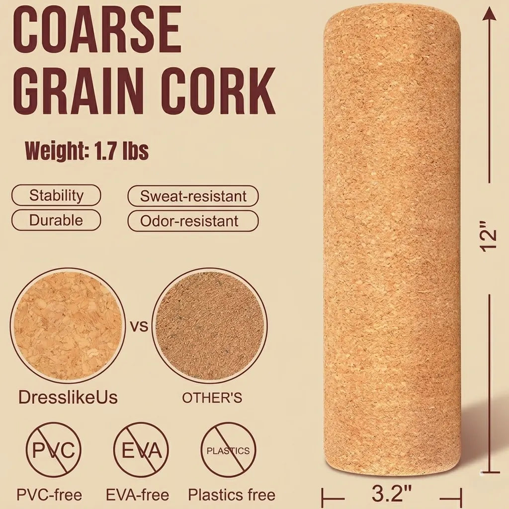Dress Like Us Cork Body Massage Roller – Muscle Recovery & Relaxation Tool