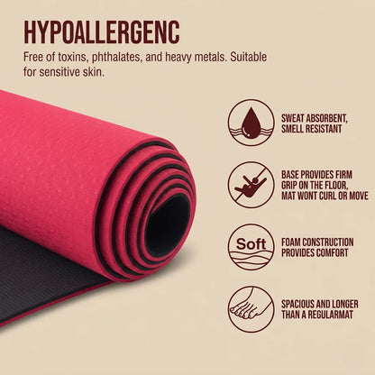 Premium Dual Colour Yoga Fitness Mat